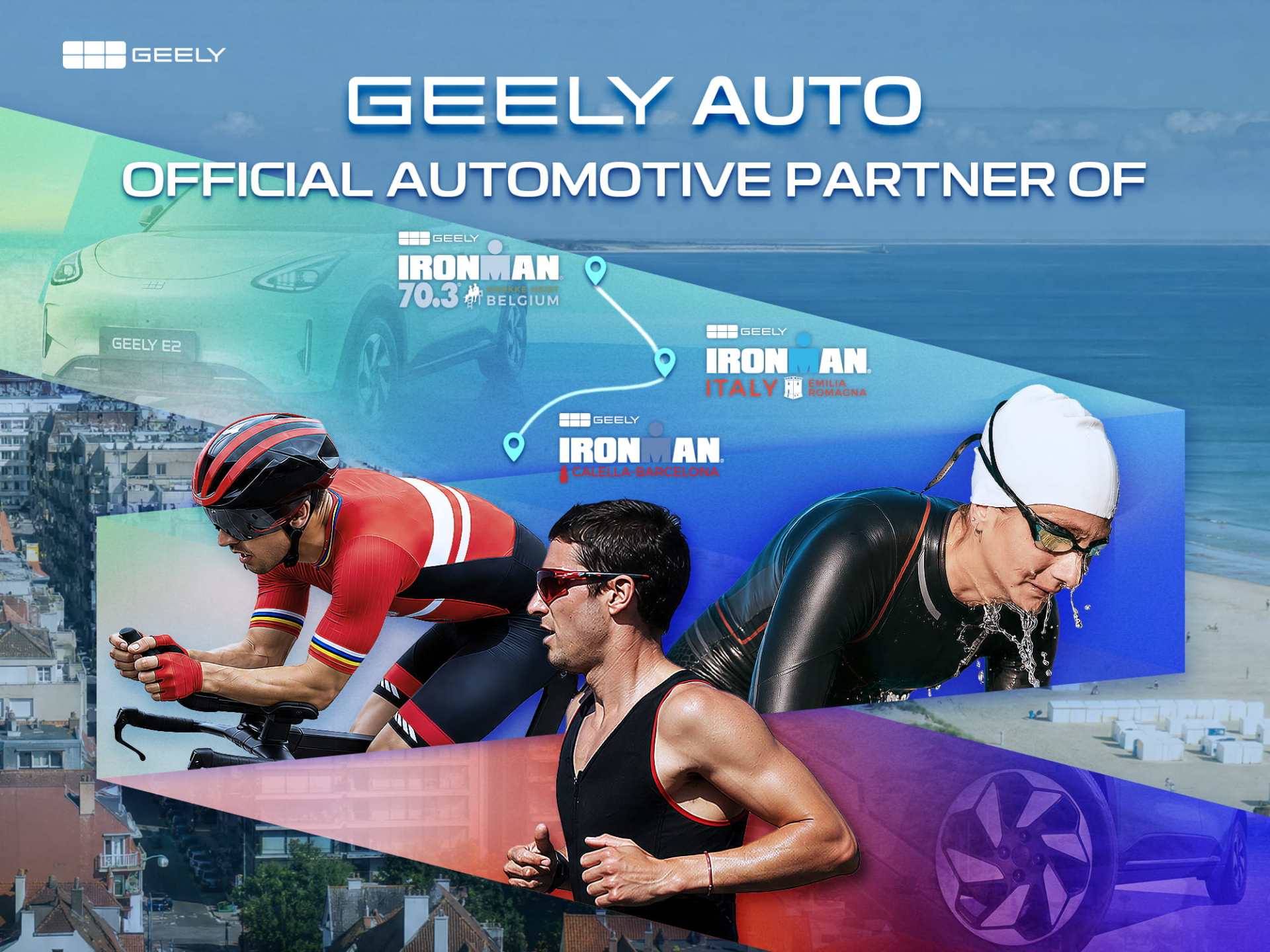 Geely Auto u partnerstvu sa IRONMAN® Europe na tri velika evropska događaja
