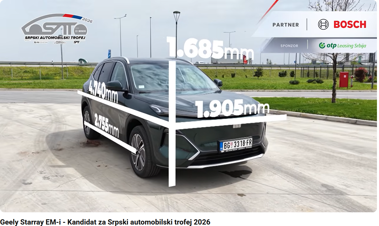 Geely Starray EM-i u konkurenciji za Srpski automobilski trofej 2026